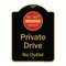 Signmission Designer Series-Private Drive No Outlet With Do Not Enter Symbol, 24" H, BG-1824-9931 A-DES-BG-1824-9931 - alternate 1